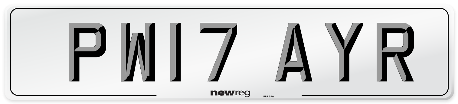 PW17 AYR Number Plate from New Reg